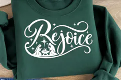 Rejoice Nativity Christmas PNG, Christian Rejoice Manger Sce Product Image 2