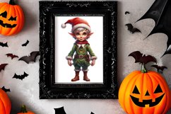 Christmas Elf Watercolor Clipart, Christmas PNG Product Image 2