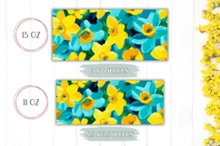 Narcissus Mug Template, Blue Coffee Mug Sublimation Design Product Image 2