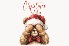 Cute Watercolor Teddy Bear Clipart Product Image 1