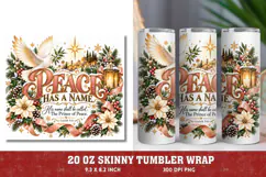 Peace Has a Name 20oz Tumbler Wrap, Prince of Peace Tumbler Product Image 1