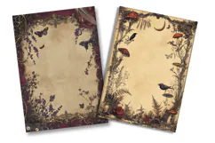 Gothic Woodland Junk Journal Pages Product Image 2