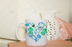 Medical Worker/Nurse Love Heart Sublimation PNG Design Product Image 3