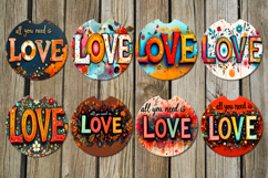 Hippie inscription | Boho Car coaster &amp; key chain designs Product Image 2