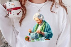 Cozy Green christmas Clipart Sublimation, Christmas PNG Product Image 2