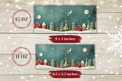 Art Christmas Mug Wrap Design, Christmas Night Mug PNG Product Image 2