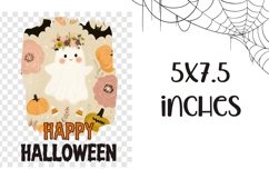 Cartoon Halloween Ghost Towel, Halloween Bats Towel Template Product Image 2