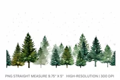 16oz Libbey Glass Can Tumbler Watercolor Christmas Trees Product Image 2
