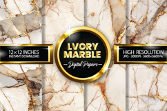Lvory Marble Digital Papers - 04 variations Product Image 1