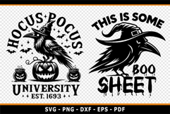 Halloween SVG, Raven SVG, hocus pocus T shirt designs PNG Product Image 2