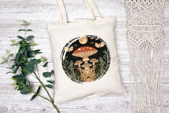 Boho Forest Illustration, Cartoon Mushrooms PNG, Moon PNG Product Image 2