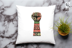 African Tribal Raised Fist Pattern Clipart Sublimation PNG Product Image 3