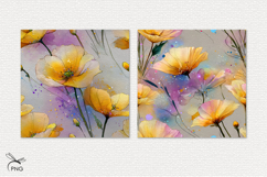 Spring flowers digital paper, background clipart Product Image 2