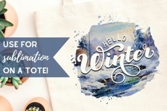 Winter Landscape Scene Watercolor Paper Sunrise Mountain Art Product Image 2