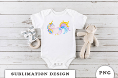 Watercolor Cute Unicorn png Product Image 2