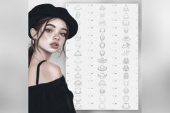 200 Procreate Headwear Stamp Brushes Product Image 9