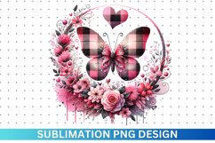 Mother's day Butterfly Floral Sublimation - Clipart Design Product Image 1