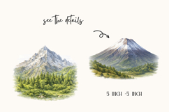Watercolor Mountains Clipart Set Product Image 2