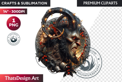 Krampus Christmas Clipart , Evil Santa Christmas clipart png Product Image 1