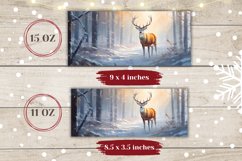 Winter Deer Mug Sublimation PNG, Winter Deer Coffee Mug PNG Product Image 2