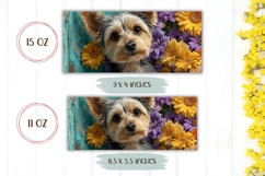 Cartoon Dog Mug Design, Yorkshire Terrier Mug Wrap Product Image 2