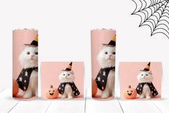 Halloween Cat Tumbler Sublimation, Magic Cat PNG Product Image 2
