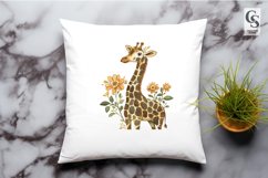 Watercolor Giraffe Clipart Sublimation PNG Product Image 3