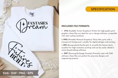 Fantasies Dream SVG - Positivity Sleeve T shirt Design Product Image 2