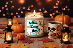 Fall soy candle mockup Product Image 3