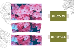 Hydrangea Tumbler Wrap Design, Pink 40 Oz Tumbler PNG Product Image 2