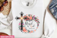 Blessed By God Loved by God PNG, Jesus Sublimation PNG Product Image 1