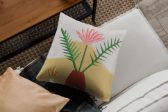 Modern Vase Floral Arrangement Embroidery Design Product Image 2