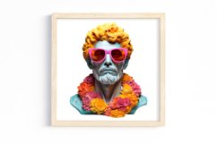 Colorful God Greek Statues Sublimation, Watercolor Clipart Product Image 1