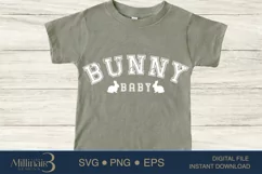 Easter Saying Bunny Baby SVG PNG | Baby Shower SVG Bunny Product Image 2