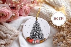 Popcorn Christmas Tree Ornament, Christmas Ornament Print Product Image 2