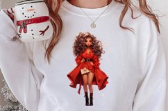 Cute Christmas Little Girl Sublimation Clipart Product Image 2