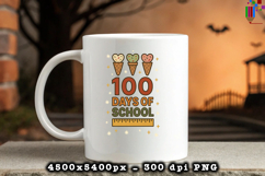 100 Days of School Ice Cream PNG Product Image 3