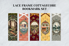 Lace Frame Cottagecore Bookmark Set,Vintage Floral Aesthetic Product Image 2