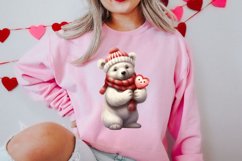 Valentines Day Bear Sublimation Clipart, Valentines Day PNG Product Image 2