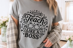 Teach Like A Boss Svg, Back To School Svg, Funny Teacher Svg Product Image 3