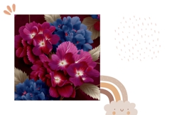 Hydrangea Pillow Sublimation, Floral Pillow Design Product Image 2
