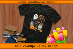 Cute Christmas Ghost Cat and Witch Mummy PNG Product Image 2