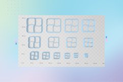 Square Square 2 Earring Clay Cutter - Cookie Cutter STL File Product Image 2