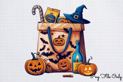 Halloween Trick Or Treat Bag Clipart PNG Product Image 1