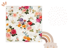 Colorful Pillow Case Design, Cute Flowers Pillow Template Product Image 2