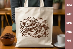 Sea Turtle Design, Underwater World, Cutting board Laser SVG Product Image 2