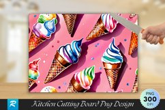 Ice Cream Cones Cutting Board Sublimation Design Product Image 1