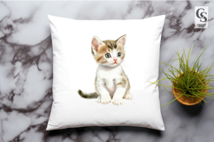 Cute Brown Tabby Kitten Clipart Sublimation PNG Product Image 3