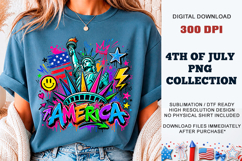 America Graffiti Liberty PNG | Colorful Patriotic DTF Product Image 2