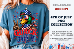 Quack of July Duck PNG | Sublimation DTF Product Image 2